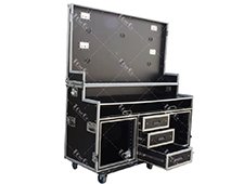 Flip-top 6 X 24 Inch Video Production case with 2 X 10U Rack Space