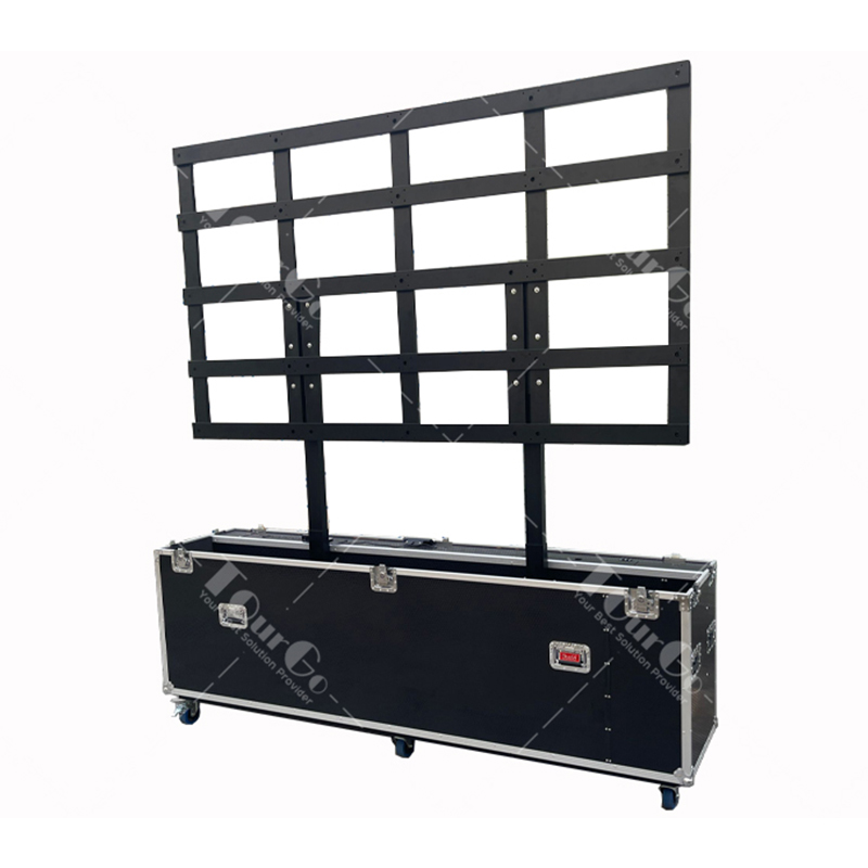Customized Big Motorised Lift Flight Case for LED Screens with Double Lifting Posts