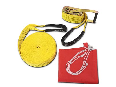 50′ SLACKLINE KIT W/ HOOK & RATCHET CLOSER