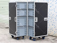 Custom Double Width Euro 8 Plastic Box Drawers Storage Tool Flight Road Case