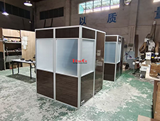 Woodgrain (oak / walnut /cherry) full size ISO interpretation booth