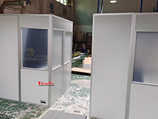 Light grey two person ISO interpretation booth