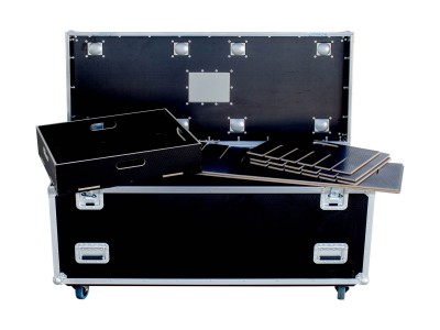 24″x60″x36″ Ext – Truck Pack Utility ATA Flight Case Truck Storage Road Case with Dividers Tray and 4″ in casters