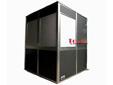 New design portable decorative pattern two person up and down together customized soundproof interpreter booth