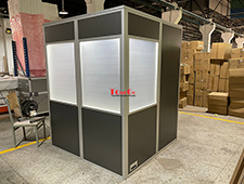 ISO two person full size interpretation translation booth for international meeting conference