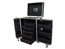5 Drawer Backline Tool Flight Case With 3u Rack Space And Power