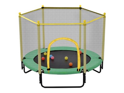 5FT Trampoline With Safety Enclosure Net/Outdoor And Indoor Mini Toddler Trampoline