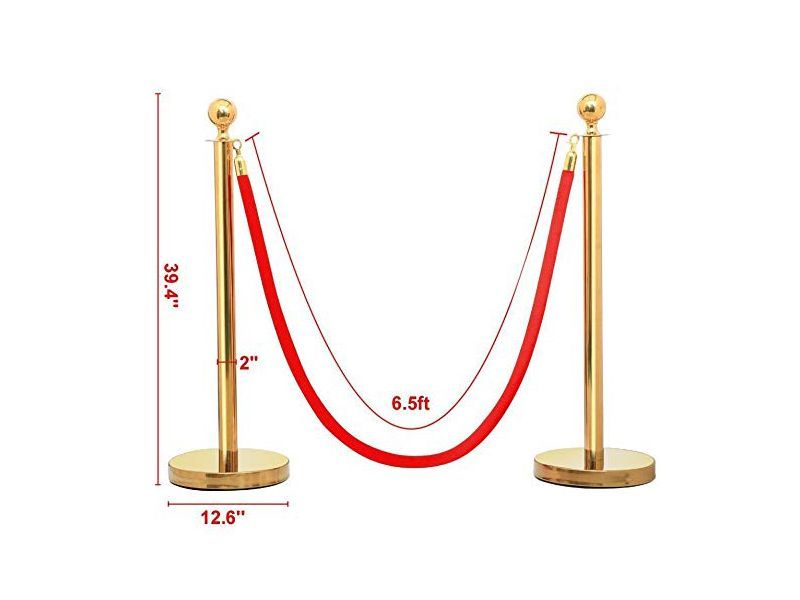 6.5' gold Stainless Plated Stanchions-2