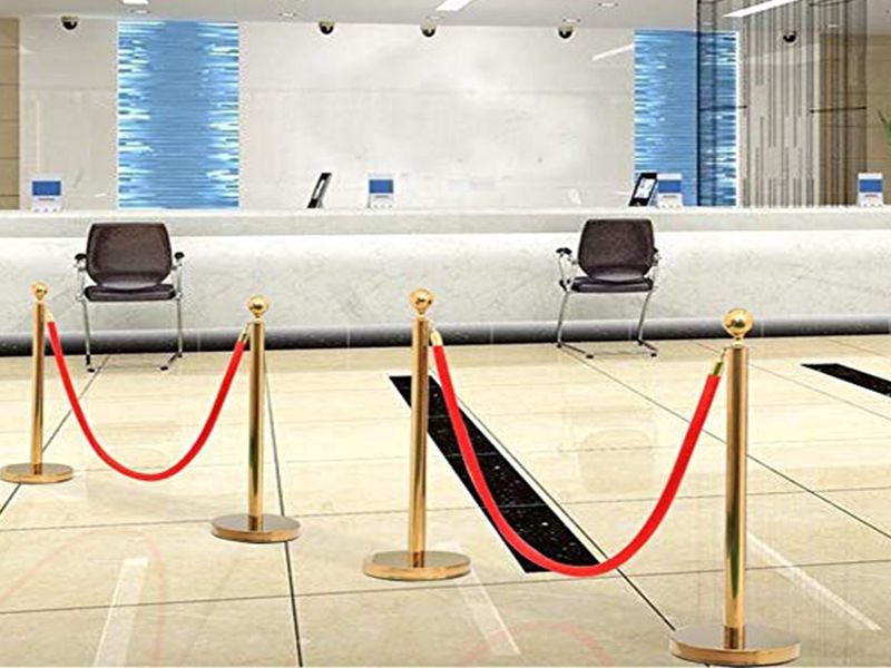 6.5' gold Stainless Plated Stanchions-5
