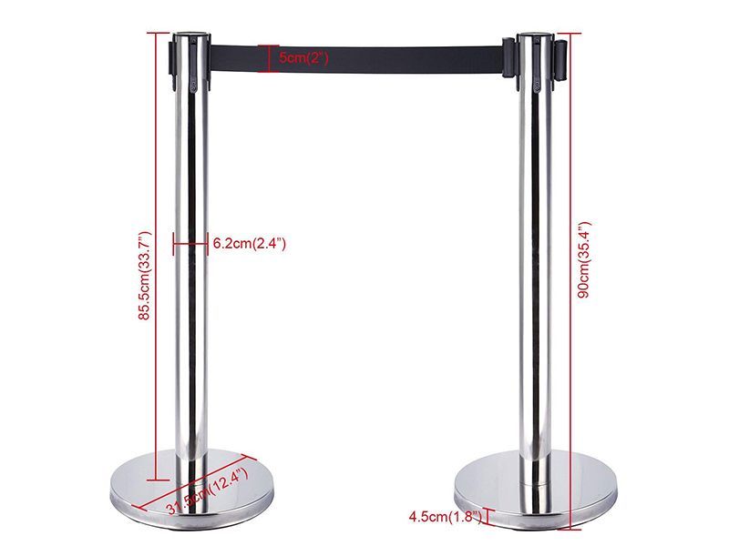 6.55ft Retractable Crowd Control Stanchions-1