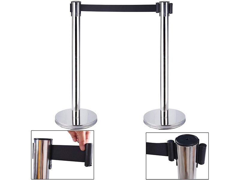 6.55ft Retractable Crowd Control Stanchions