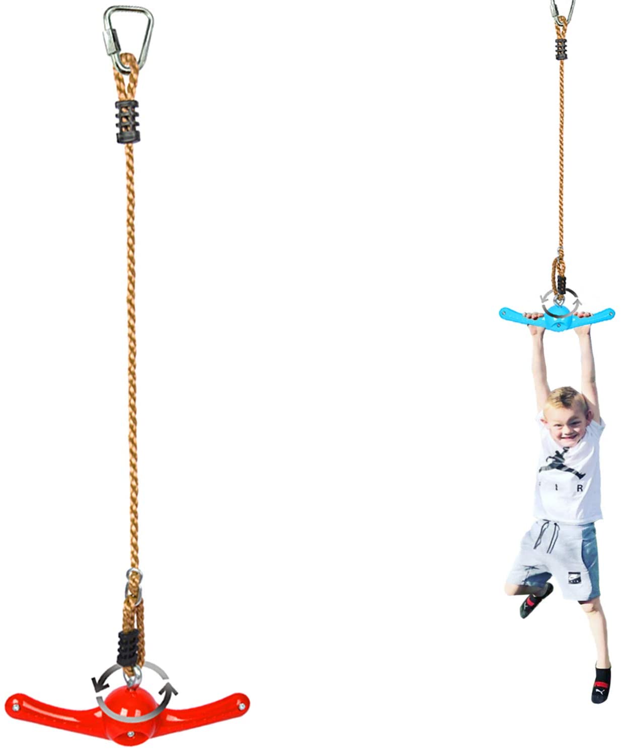 Ninja Line Attachments Obstacle Course Accessories 360 Spinning Swing Toys for Kids