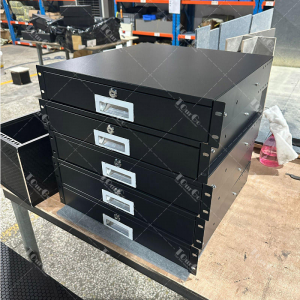 1U 2U Rack Iron drawer case with lock with shockproof cotton for rack case