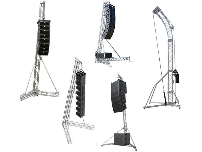 TourGo Aluminum Portable Aduio Line Array Speaker Tower Truss / Speaker Lifting