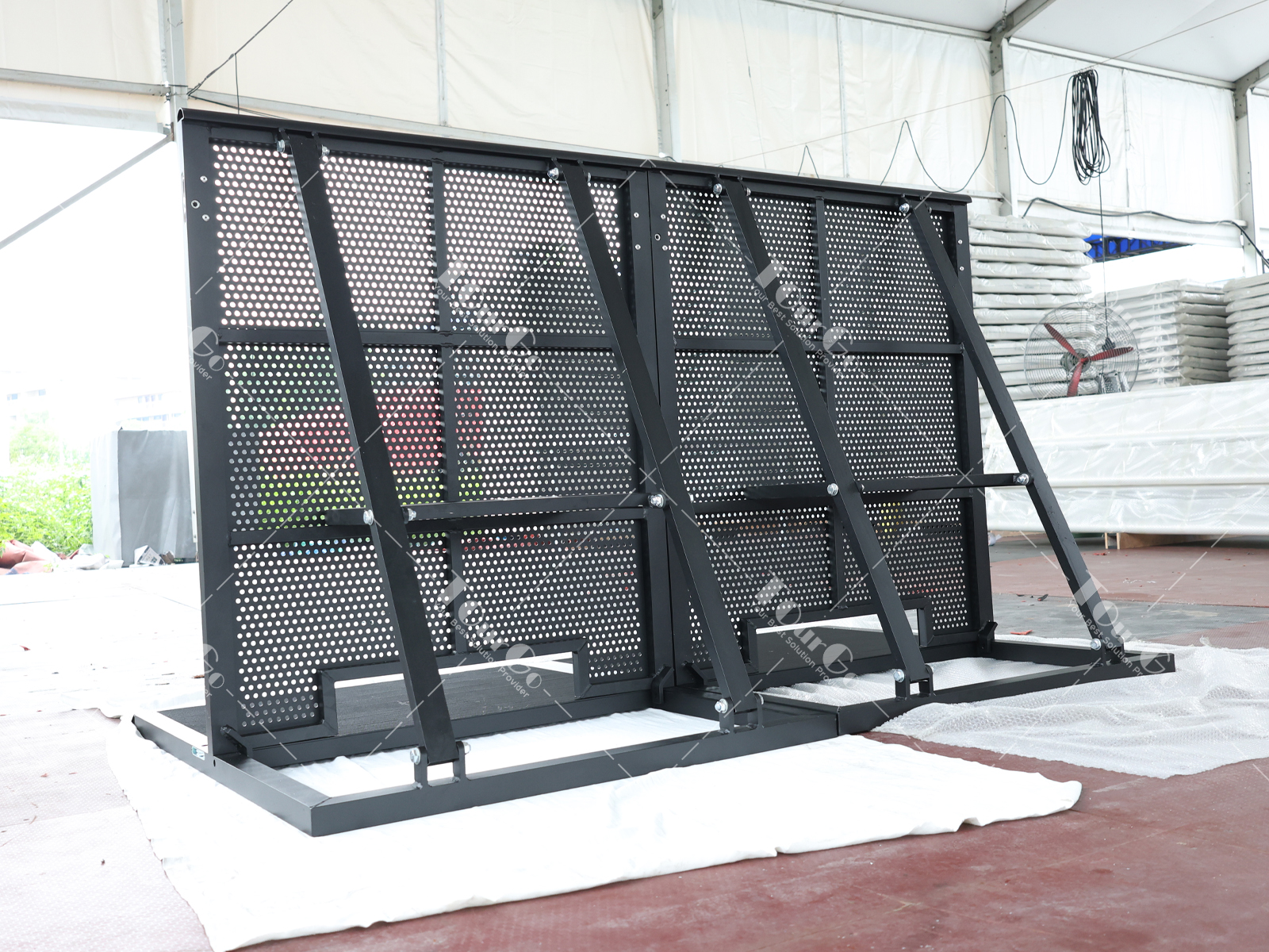 6 BLACK STAGE BARRIER