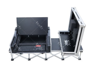 Customized Monitor Dual Touch Screen Workstation Flight Road Case for 24″ Monitors DELL Computer