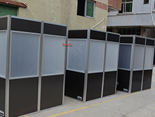 Removable and portable self-assembly simultaneous interpretation booth for 2 person interpreter