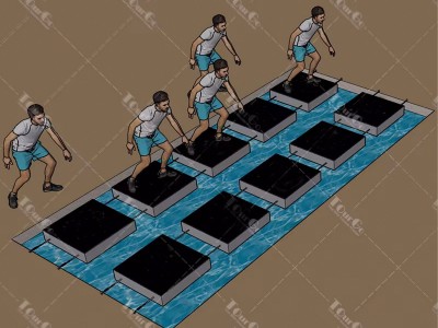 Outdoor Tough Mudder Spartan Race American Ninja Warrior Water 0bstacle Course for Kids and Adult