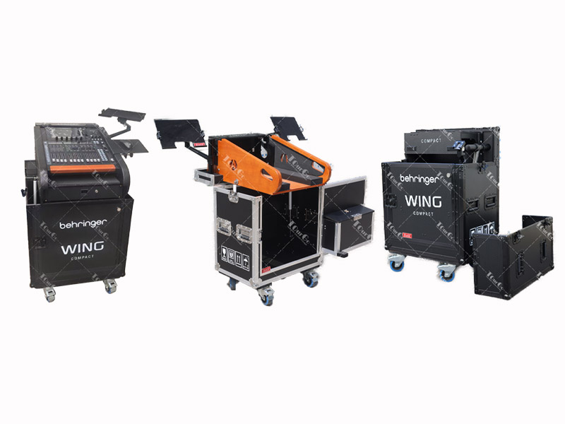 All Black Flip flight case for Behringer Wing Compact with 1U drawer