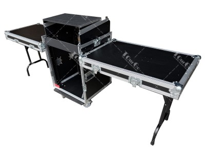 14U Bottom Production Rack Case with 12U Slant Mixer Top