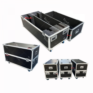 Customized TV Flight Case Led Lcd Case for 50” TV Shockproof Storage 2 TV Aluminum Case Dual Flat Screen Case