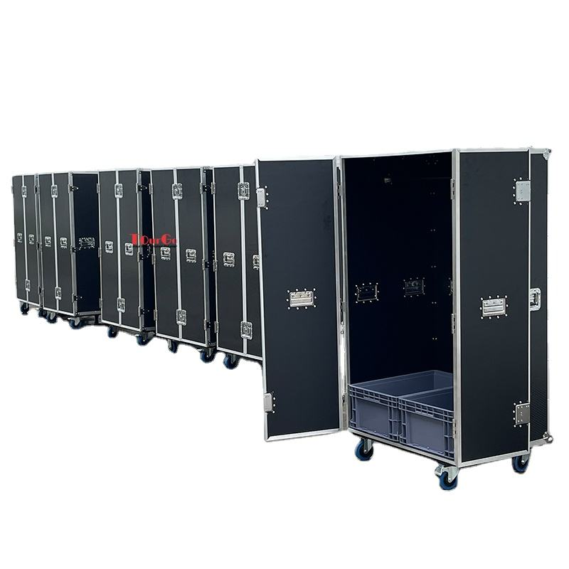 Twin Door Waterproof Mobile Wardrobe Road Flight case for Equipment Storage