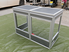 Customized Aluminum portable simultaneous table top interpreter booth desktop translation booth for 2 person