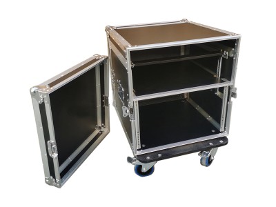 Workstation 6U 6RU Slanted Top DJ Mixer Road Space Amp amplifier rack flight cases