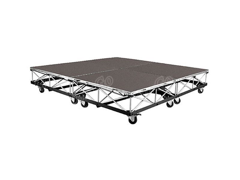 6′x6′ Mobile Drum Riser on Casters, Carpeted