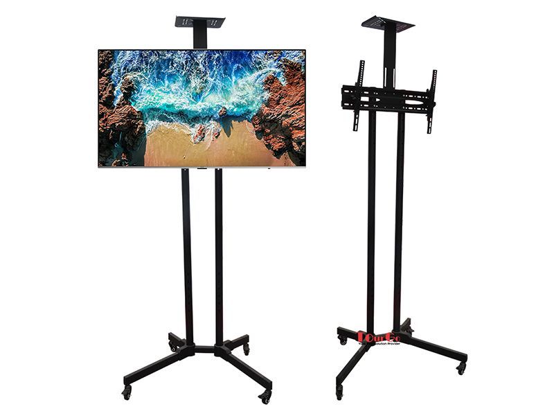 TourGo Mobile TV Cart Floor Stand for 32-65 TV Screen