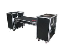 DJ Workstation Audio Visual Rack Case with Tables