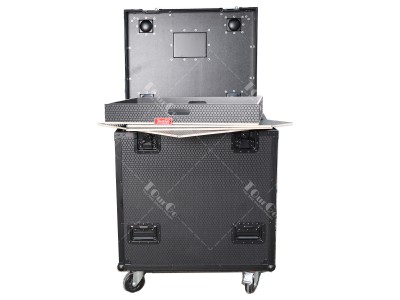 24″L x30″Wx 36″H – Black Cable and Truck Pack Cases Touring Flight Road Case with Dividers Tray