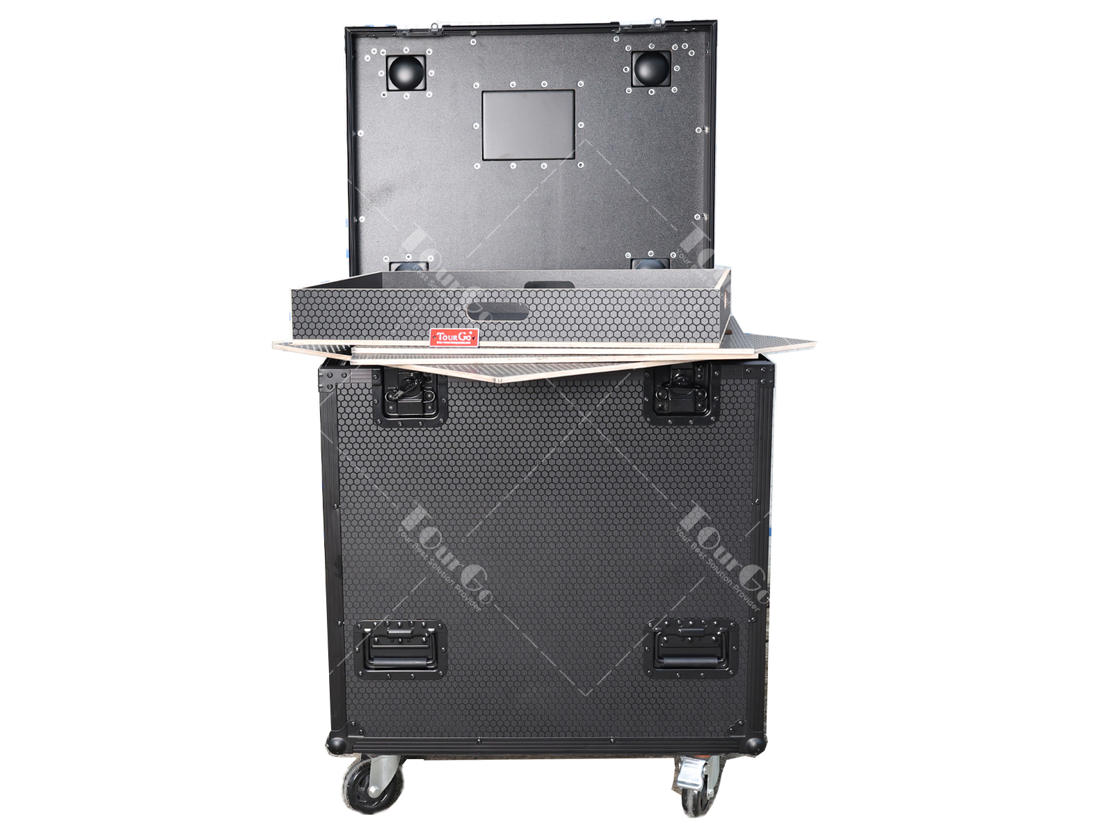 24″L x30″Wx 36″H – Black Cable and Truck Pack Cases Touring Flight Road Case with Dividers Tray