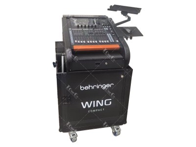 All Black Flip flight case for Behringher Wing Compact with 1U drawer