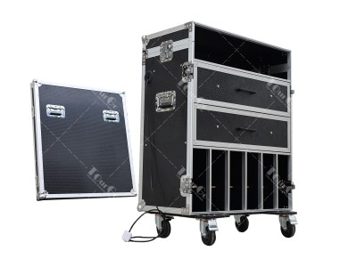Storage tools flight case for electric drill with Large space drawers and work surface
