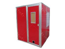 Portable Two Person Red Mobile Soundproof Simultaneous Interpretation Booth