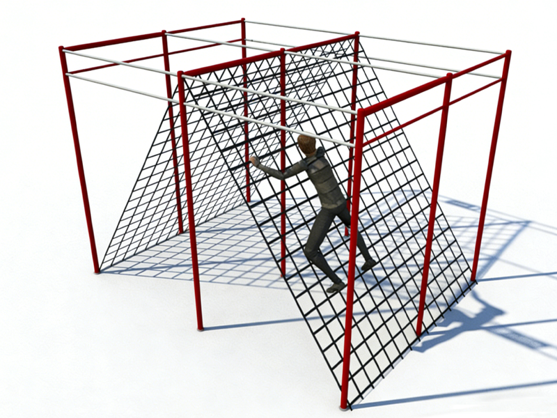 Gym Obstacle Cargo net climbing