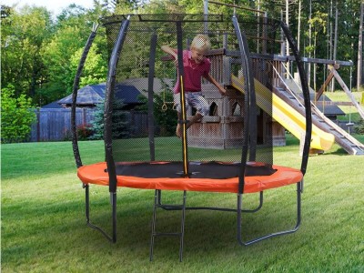 8'+Round+Backyard+Trampoline+with+Safety+Enclosure4