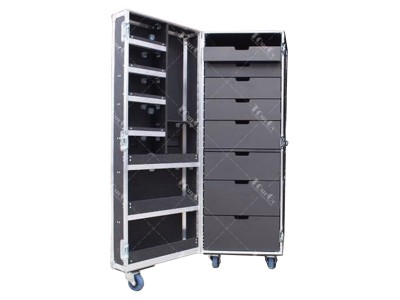 Customized large space multi-layer storage drawer flight case