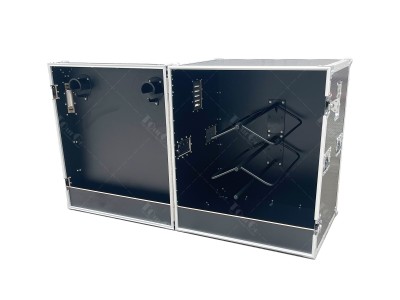 Custom Size All Black Horse tack box flight case with foot pads