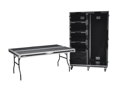 Portable Catering Flight Case to Hold Microwaves and Fridge