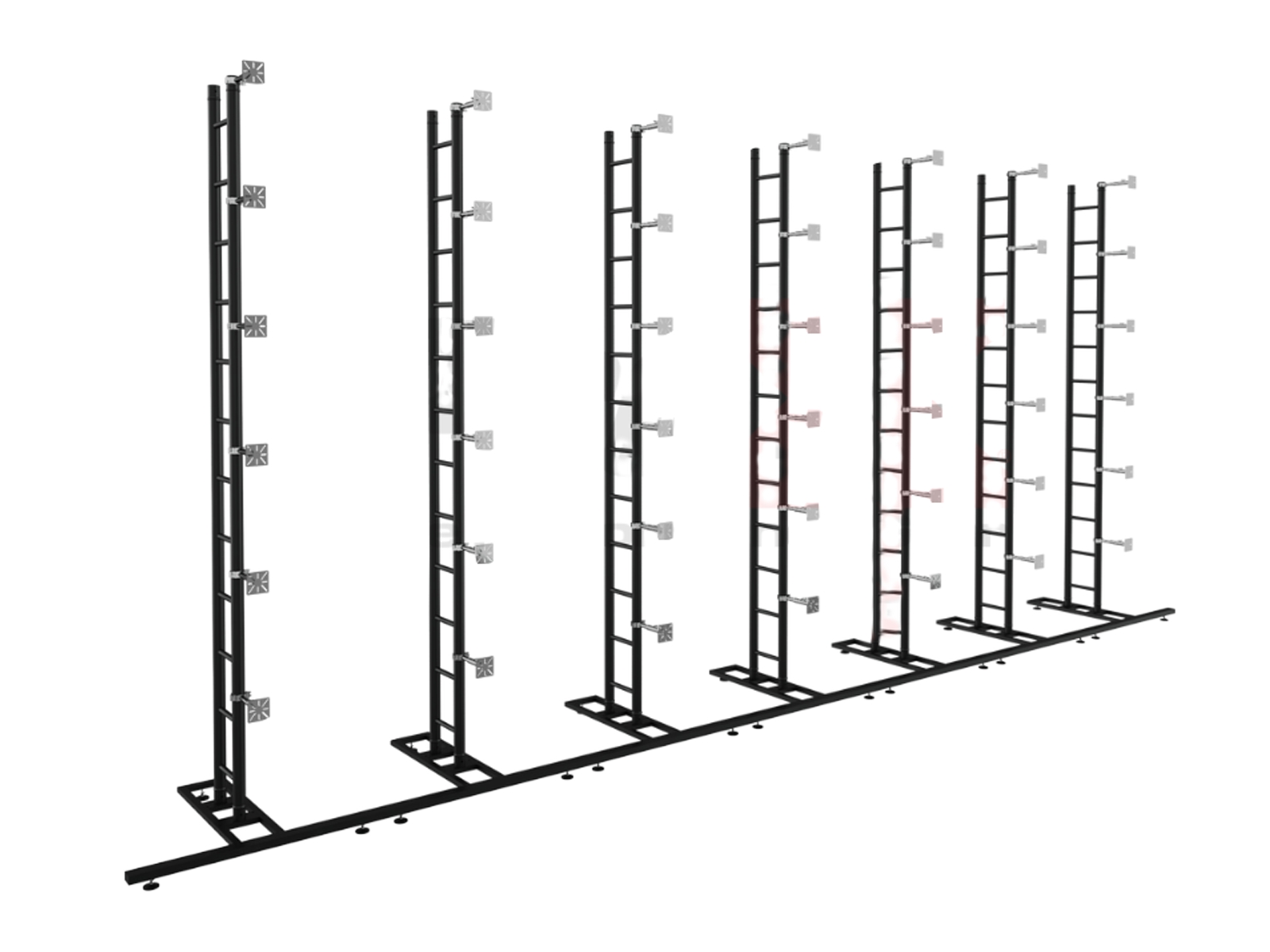 Black LED Video Display Panel Ground Support System Package 7M/22.96FT Width x 3M/9.84FT Height