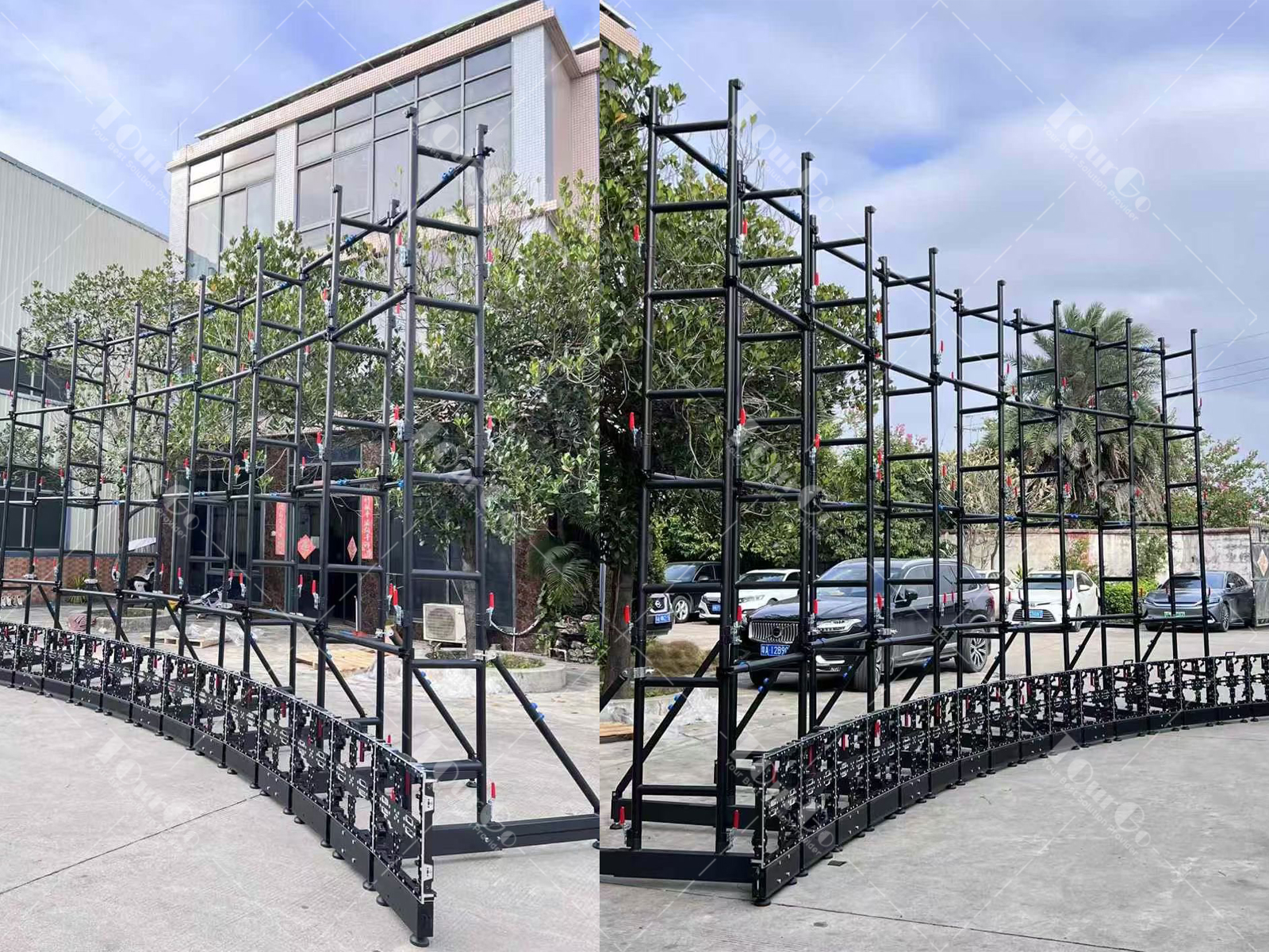 Curved LED Screen Ground Support
