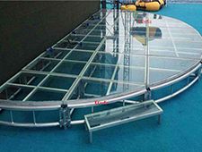 Round Acrylic Stage for Swimming Pool and Sandbeach Event