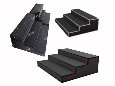 Portable 3 Box Steps Plywood Wooden Stage Stairs