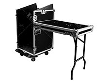 11U Slant Mixer Rack Case with 16U Vertical Rack System