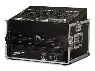 8U Slant Mixer with 4U Vertical Rack Space Case