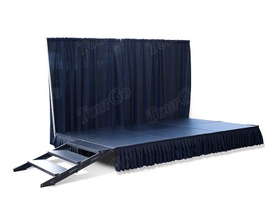 8ft-Box-Pleat-Stage-Skirt-For-32inch-High-Stage-Systems-8ftx32inch 2