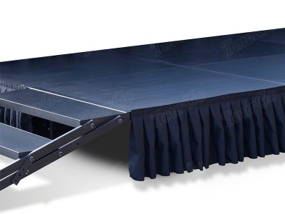 8′ Box-Pleat Stage Skirt For 8″ High Stage Systems