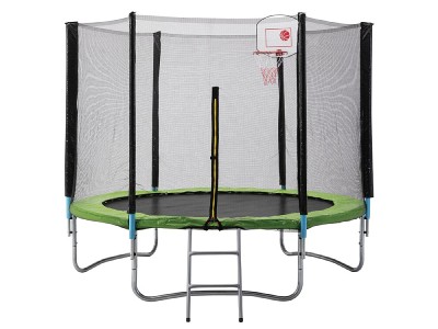 96′ Round Backyard Trampoline with Safety Enclosure